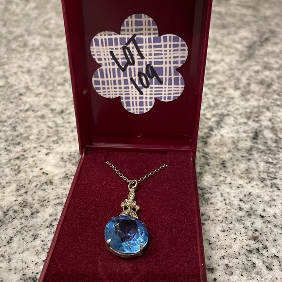 Antique | Statement | Necklace | England | Blue Glass | Art Nouveau | Unmarked - Picture 2 of 10